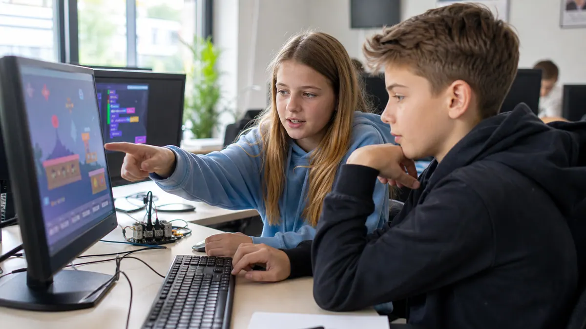 Djeca u učionici razvijaju napredniju programersku igricu